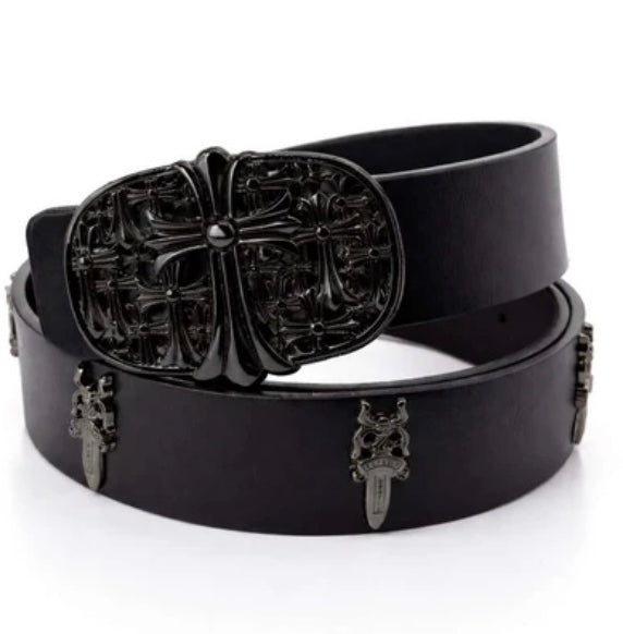 Ch Black Crusade Strap leather belt