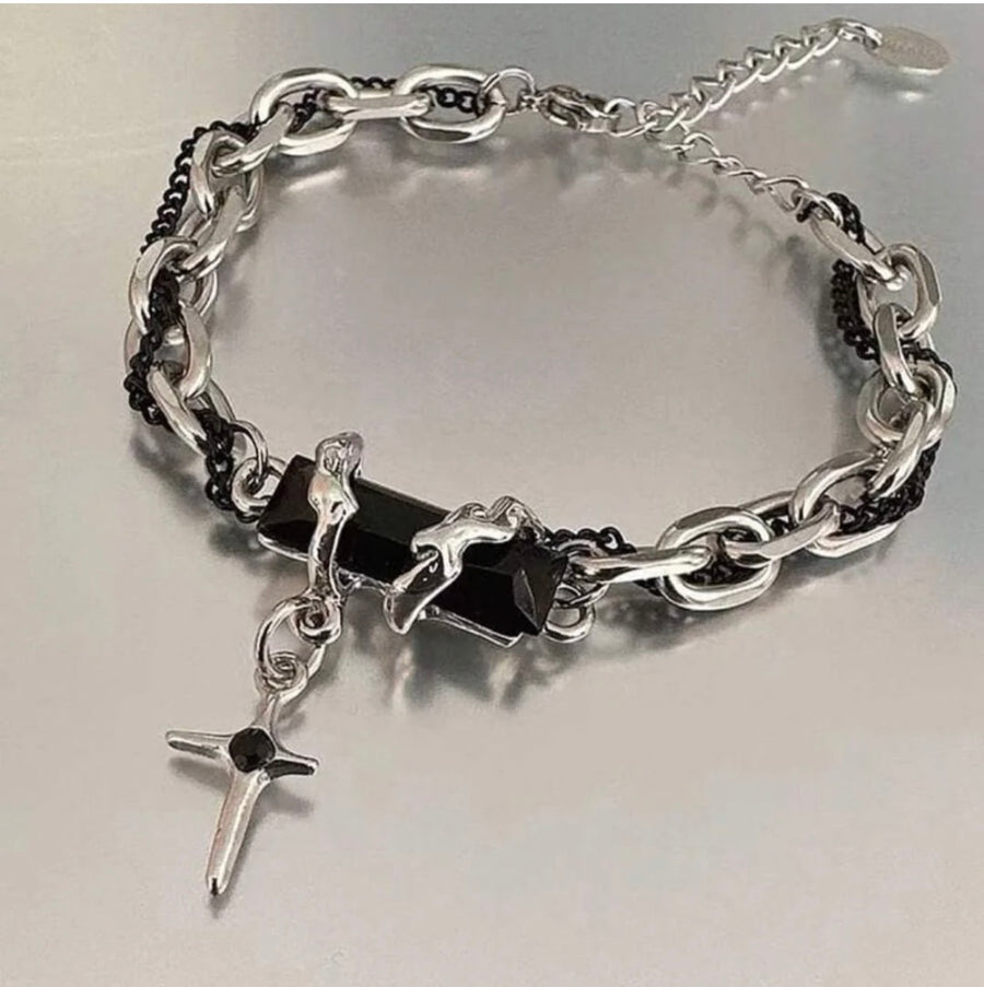 Y2K layered bracelet
